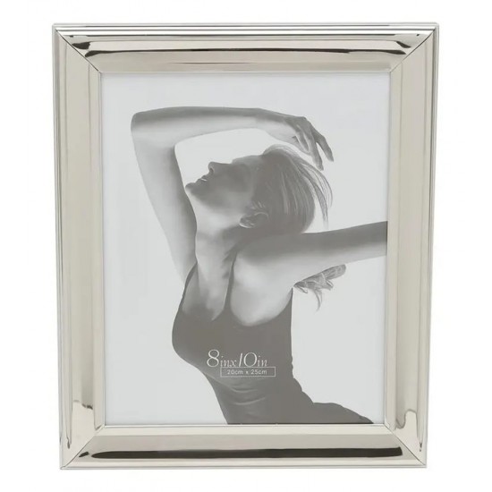 Porta Retrato 10x15cm Perene Liso Prata Aco Inox
